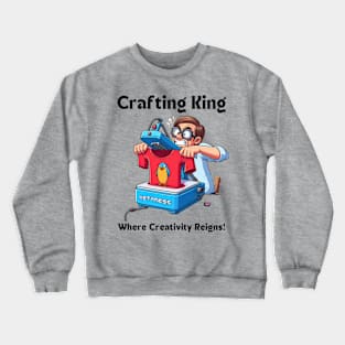 Crafting King:  Where Creativity Reigns Shirt Design Crewneck Sweatshirt